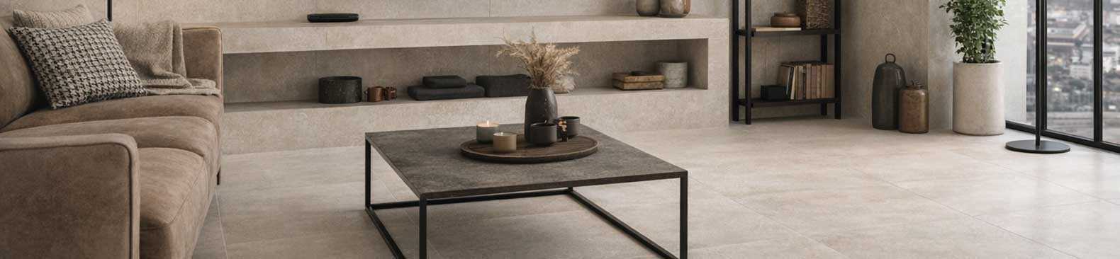 Pamesa Essen – Carrelage béton intérieur moderne